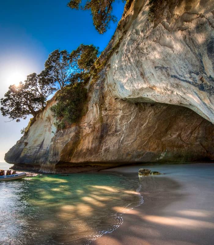 Cathedral cove in the afternoon. 