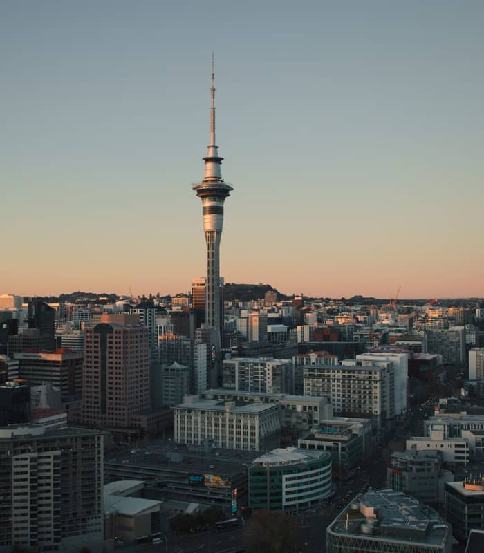 Auckland City skyline at dusk