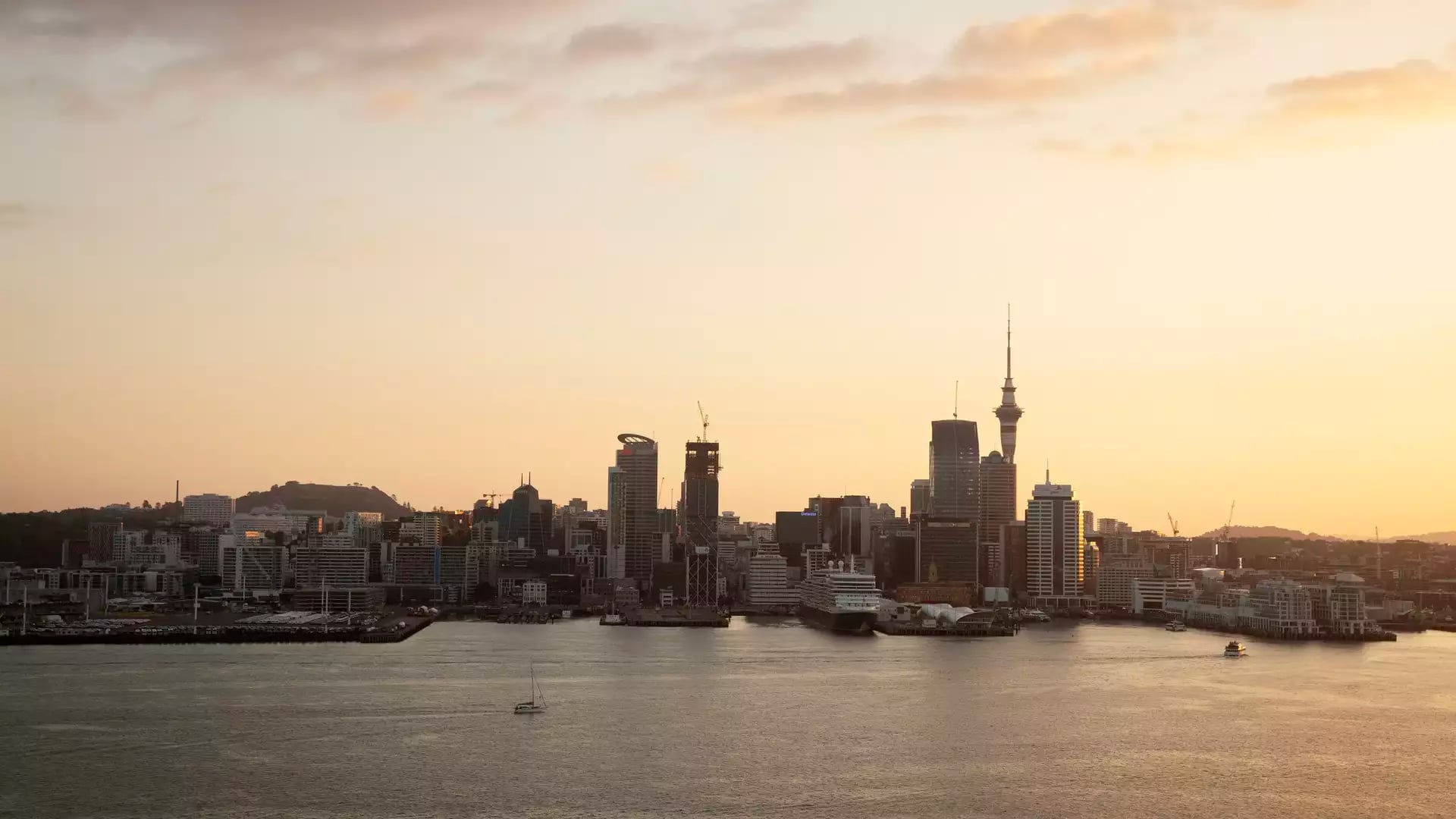 Auckland City skyline at dusk