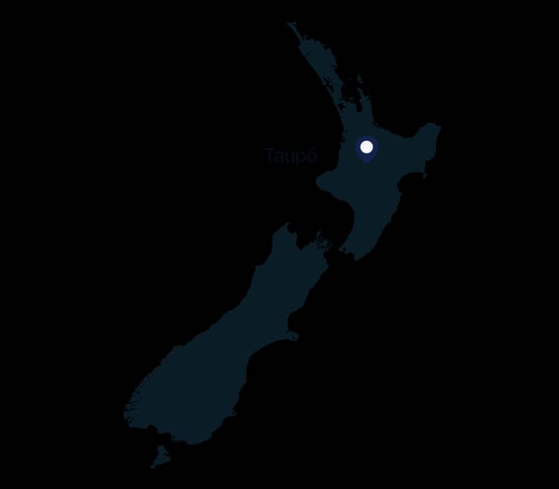 Map of Taupo location in New Zealand